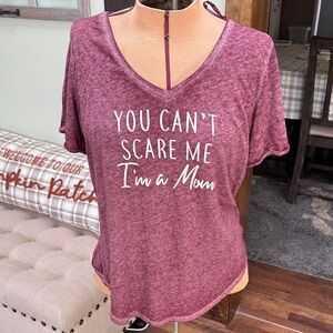 Maurices Burgundy Mom Graphic Tee